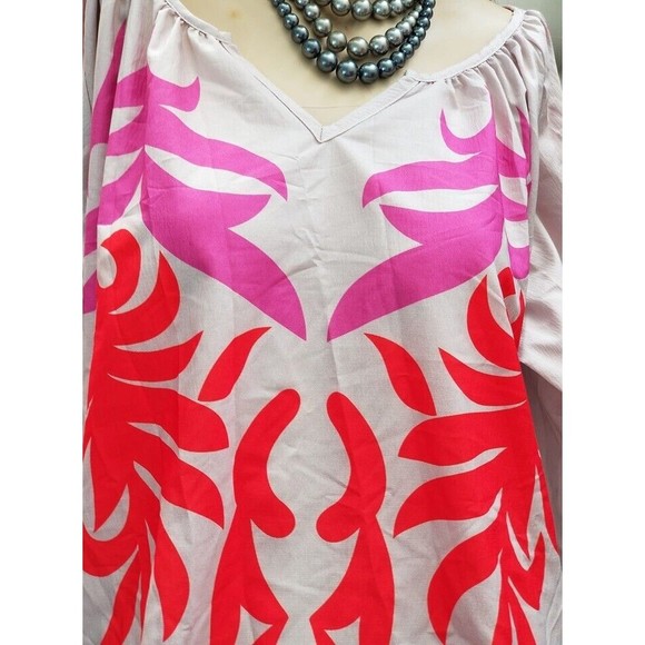 Misslook Size Large 60's Peasant Style Blouse Retro Oversized Festival Artsy - Picture 5 of 8